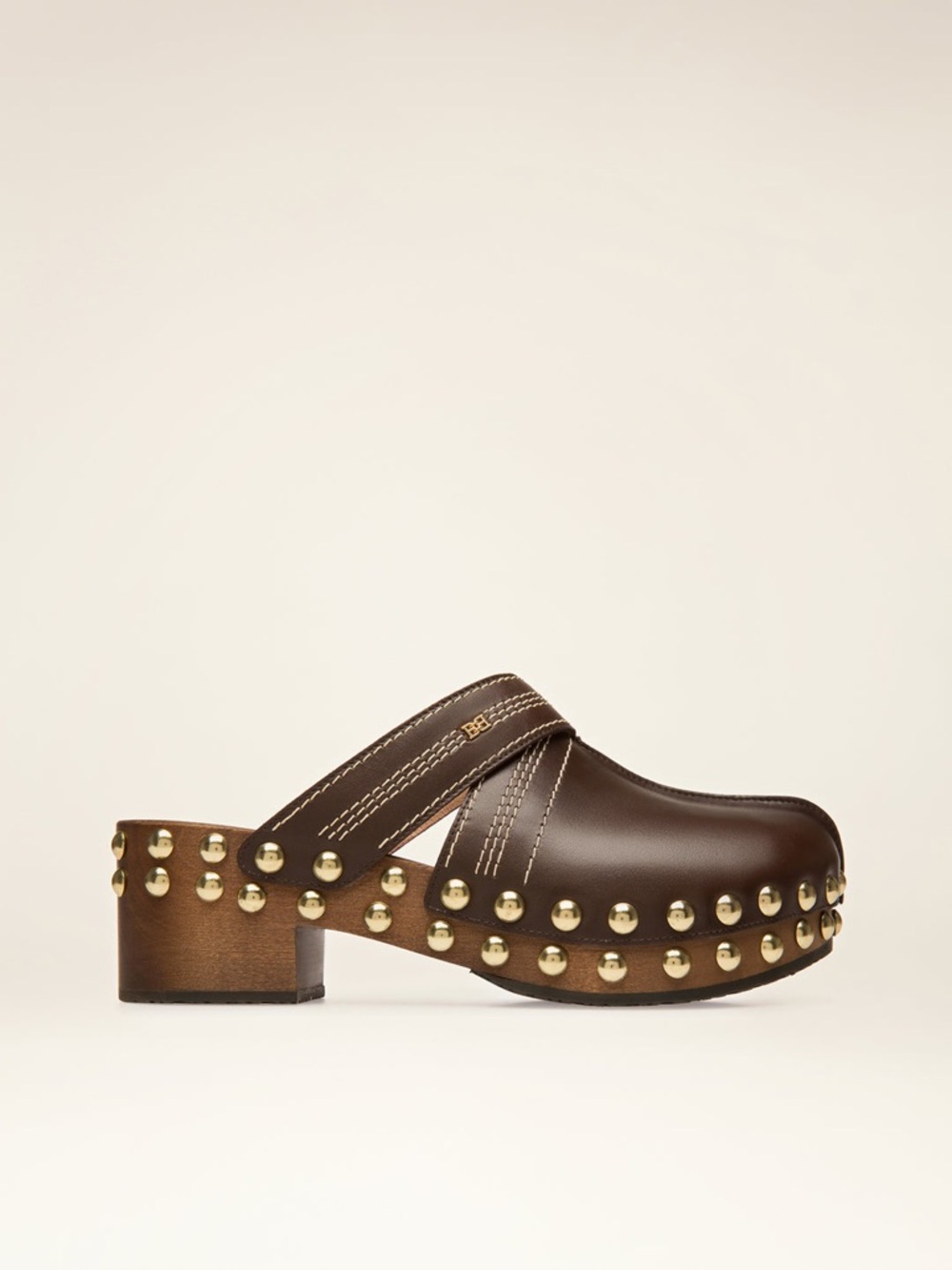 Bally Leather Clogs Mules Brown Leather NEW IN BOX Size 39 US 8.5 Women’s Shoes
